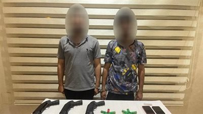ضبط شخصين بالإسماعيلية بحوزتهما أسلحة نارية