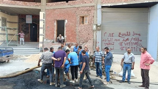 كسر خط مياه بمدينة