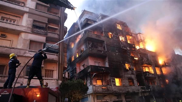 حريق عقار - ارشيفية