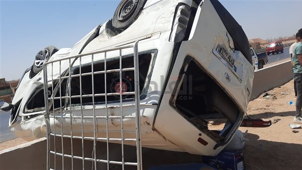 حادث انقلاب سيارة