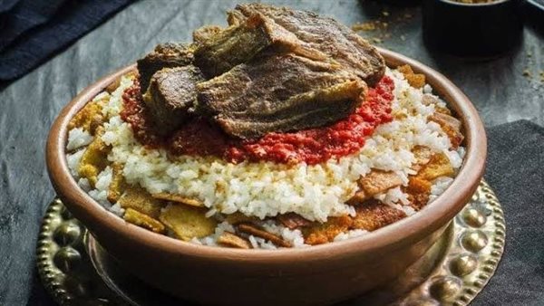 طريقة عمل الفتة بالخل