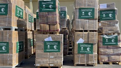 مطار العريش يستقبل طائرة إغاثية سعودية تحمل مواد غذائية وطبية لغزة