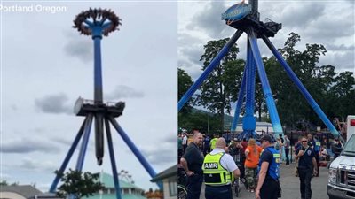 30 دقيقة في مواجهة الموت.. ركاب يعلقون رأسا على عقب بإحدى المنتزهات الأمريكية