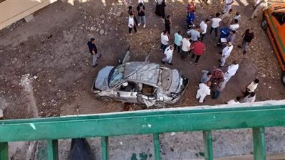 وفاة الحالة الرابعة في حادث سقوط سيارة من أعلى كوبري بالمنوفية