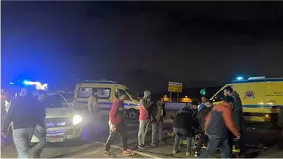 إصابة 4 أشخاص في حادث تصادم على طريق الضبعة بالجيزة