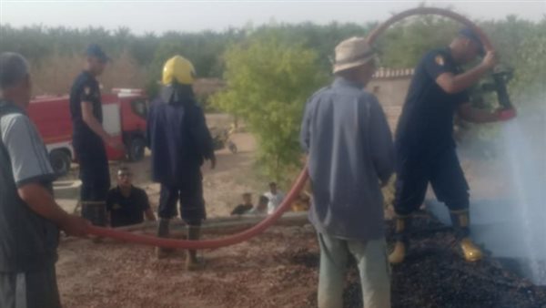 حريق بحظيرتي مواشٍ