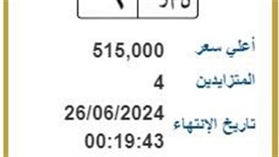 تبدأ من نصف مليون جنيه.. الداخلية تطرح مزاد لوحات مرور مميزة جديدة
