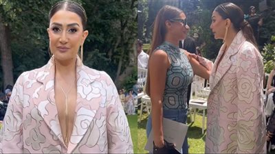 إطلالة جريئة لغادة عبد الرازق برفقة نيللي كريم خلال مشاركتهما في أسبوع باريس للموضة