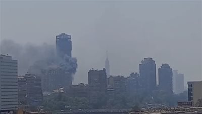 حريق بأحد الأبراج السكنية بـ الزمالك