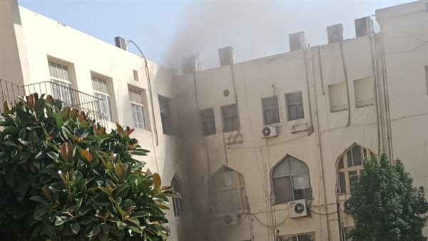 حريق كلية الطب بجامعة
