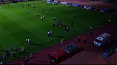 ستاد الإسكندرية يحرر محضرا بالتلفيات بعد حريق المقصورة الرئيسية