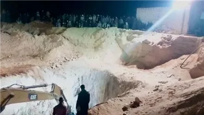 سقوط شخص في بئر عميقة بالمنيا.. ومحاولات للوصول إليه 