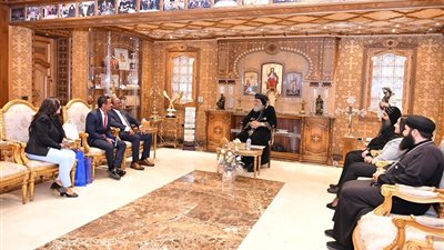 البابا تواضروس خلال استقباله سفير إثيوبيا: نهر النيل بالنسبة للمصريين الأب.. والأرض المحيطة به الأم 