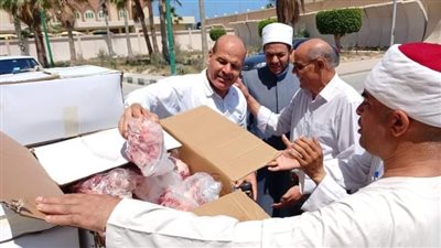 شمال سيناء تتسلم 2.5 طن لحوم أضاحي من الأوقاف