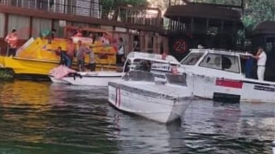 الصور الأولى لموقع حادث سقوط سيارة زفاف بالقاهرة 