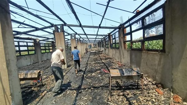 حريق يلتهم مزرعة