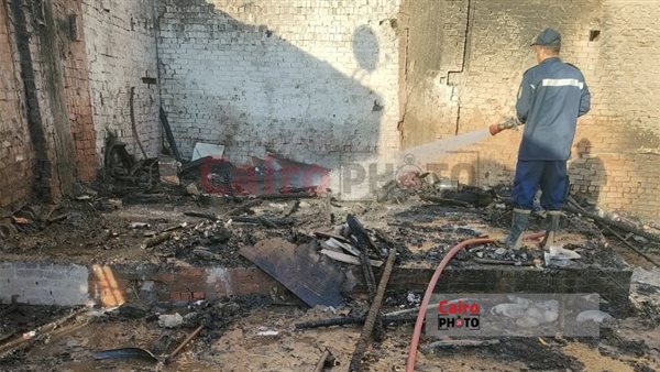 حريق داخل مخلفات