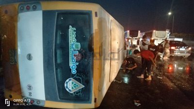 أسماء المصابين في حادث انقلاب ميني باص محمل بالعمال في الفيوم