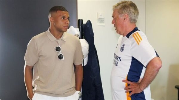 أنشيلوتي ومبابي 