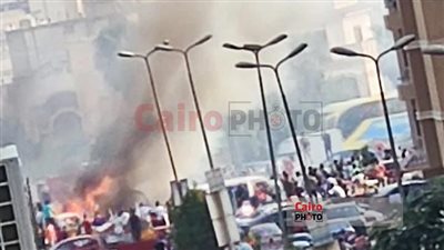 السيطرة على حريق سيارة نقل محملة بالقطن على دائري المعادي | صور