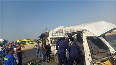 إصابة 13 شخصا في حادث تصادم بطريق دمنهور - دسوق