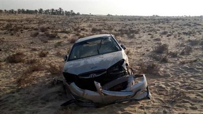 إصابة 3 أشخاص في انقلاب سيارة على الطريق الدولي العريش القنطرة 