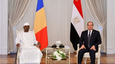 الرئيس السيسي يستقبل نظيره التشادي بالعلمين الجديدة