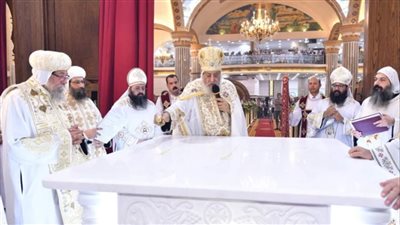 البابا تواضروس الثاني يفتتح كنيسة الشهيد أبي سيفين بامبروزو بالإسكندرية