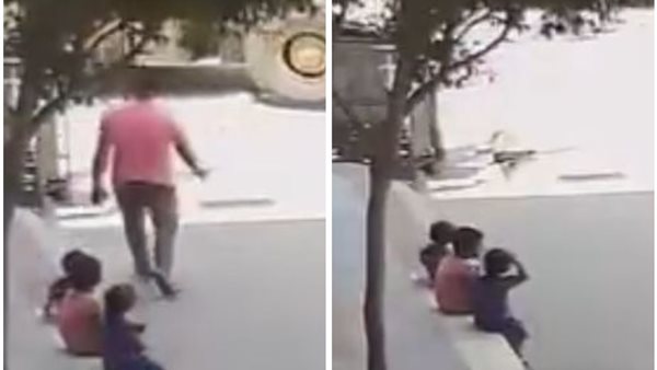 أب يترك أولاده في