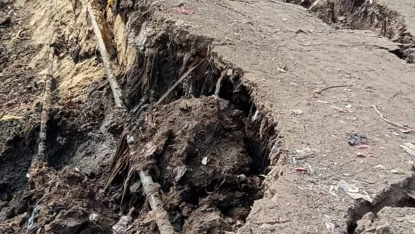 هبوط أرضي بسبب انفجار