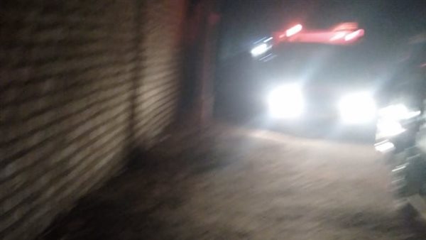 إصابة شاب في حريق