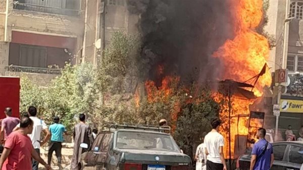حريق محل بشارع عبد