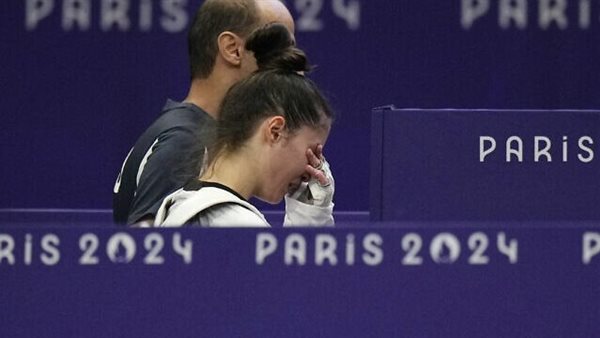 انهيار لاعبة التايكوندو