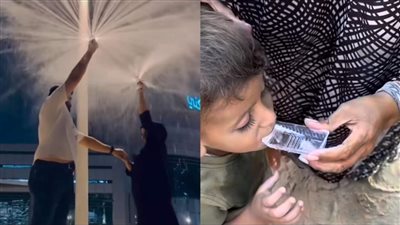 تزامنا مع تريند الماء.. سيدة فلسطينية تجمع قطرات من سيارة ملوثة لتسقي صغيرها