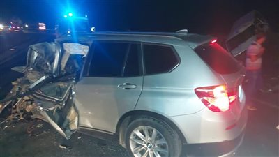 بينهم محمد فوزي.. مصرع 3 أشخاص وإصابة 9 الحصيلة النهائية بحادث طريق أسوان الصحراوي