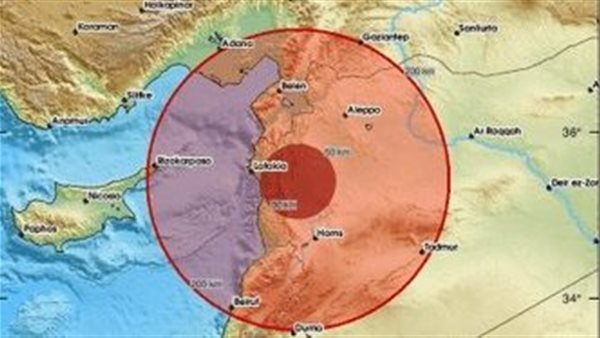 مناطق زلزال سوريا