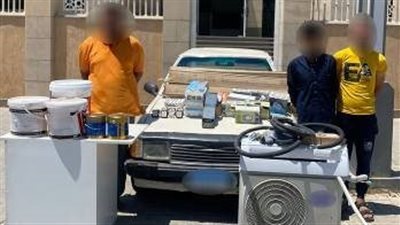 سرقوا تكييفات وبطاريات وعريبات.. القبض على لصوص بالقاهرة 
