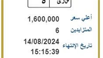 بـ1.6 مليون جنيه وقابلة للزيادة.. لوحة مرور مميزة متاحة للتزايد الآن