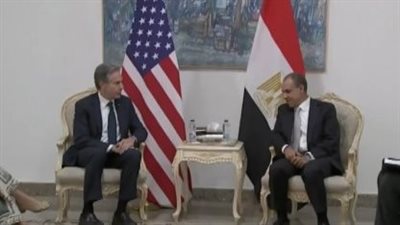 وزير الخارجية يلتقي نظيره الأمريكي في العلمين لبحث مفاوضات غزة 
