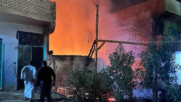 نشوب حريق في ورشة