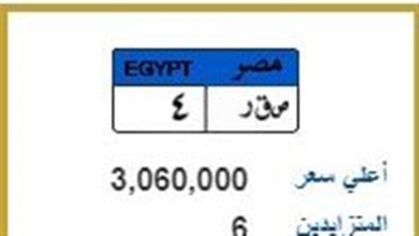 لوحة مرور مميزة