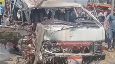 ننشر أسماء مصابي تصادم ميكروباص وسيارة محملة بمواد كيماوية بالبحيرة