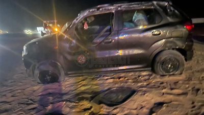 إصابة 3 أشخاص في انقلاب سيارة ملاكي بالساحل الشمالي