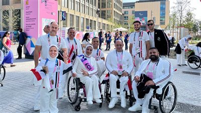 البعثة المصرية تصل إلى ميدان الكونكورد للمشاركة في حفل افتتاح بارالمبياد باريس