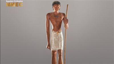 المتحف القومي للحضارة يعرض تمثالًا خشبيا لـ مشرف الصعيد في الدولة القديمة