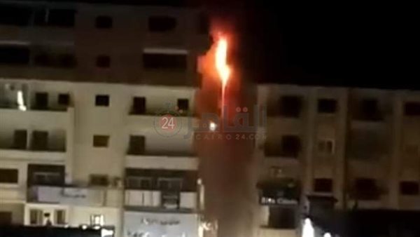 حريق هائل بوحده سكنية