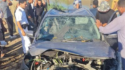 انقلبوا من على الكوبري.. التصريح بدفن شخصين لقيا مصرعهما في حادث سيارة بكفر الشيخ