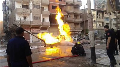 “تاون جاس” تكشف تفاصيل نشوب حريق بشارع مصطفى النحاس بسبب كسر ماسورة غاز