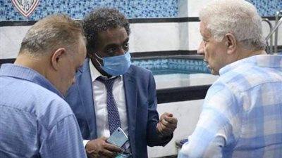 مرتضى منصور يستقبل رئيس هيئة قصور الثقافة في نادي الزمالك (صور)