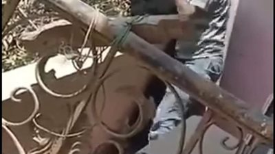 اعتداء زوج على زوجته بالضرب أمام المارة بحلوان